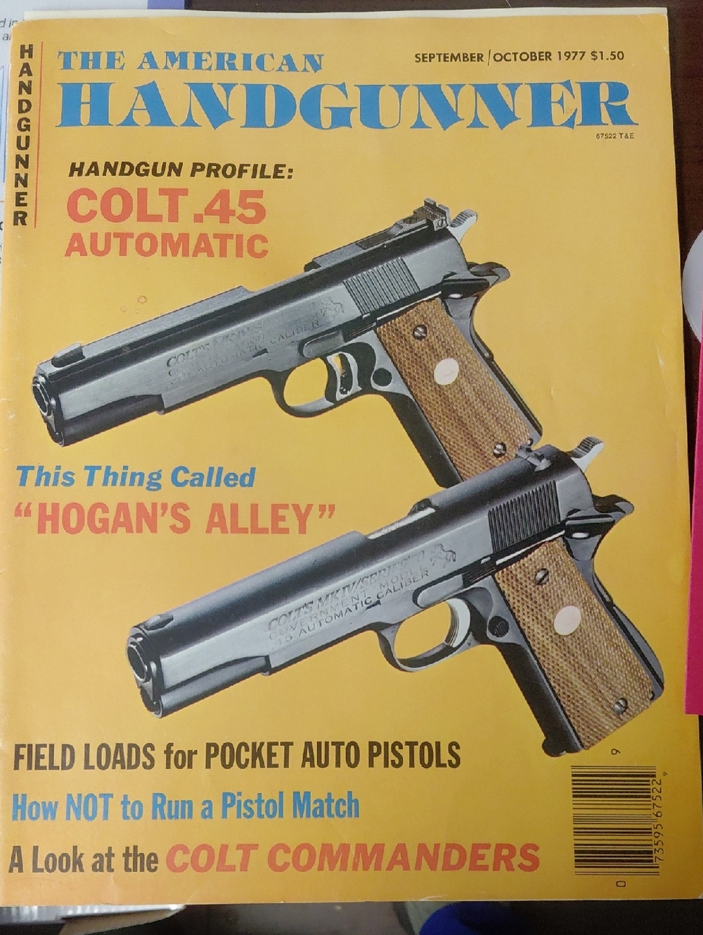 The American Handgunner Magazine - Colt .45 Cover (Yellow)